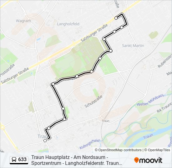 633 bus Line Map