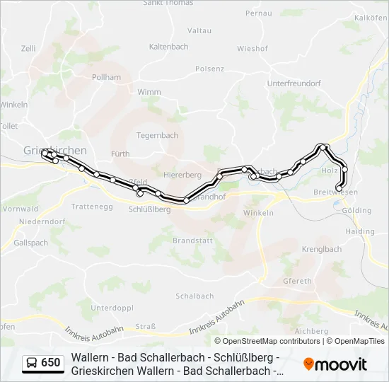 650 Bus Line Map