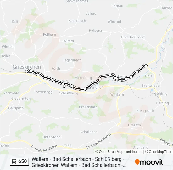 650 Bus Line Map
