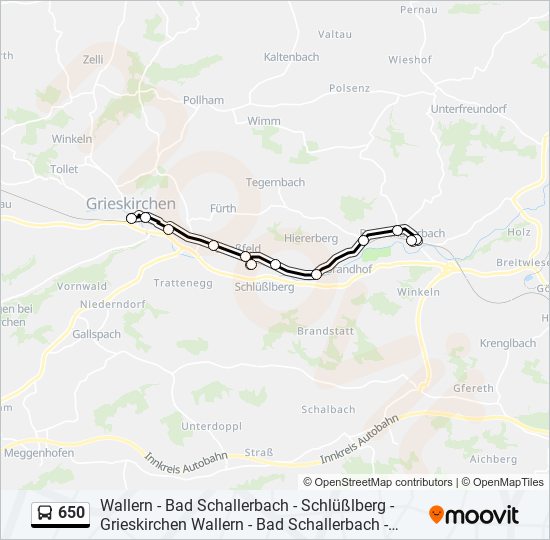 650 bus Line Map