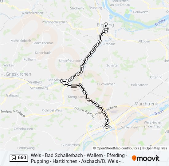 660 bus Line Map