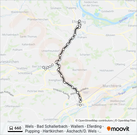 660 Bus Line Map