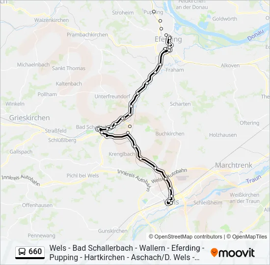 660 Bus Line Map