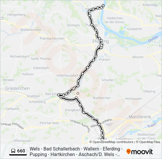660 Bus Line Map