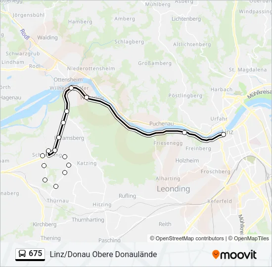 675 Bus Line Map