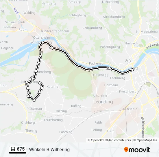 675 Bus Line Map