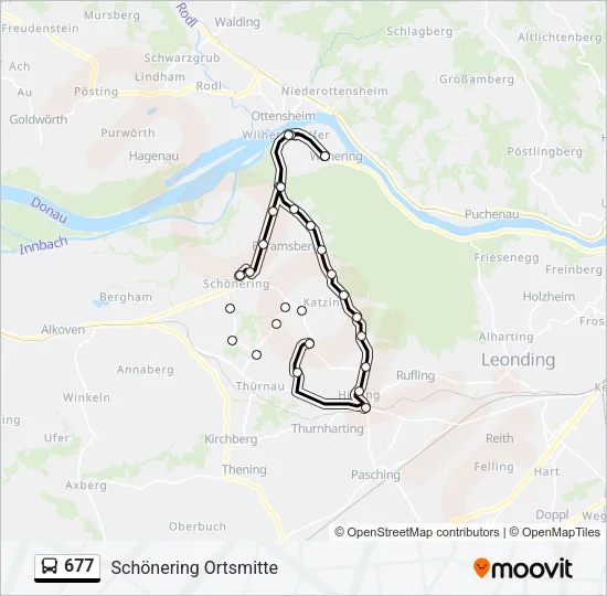 677 Bus Line Map