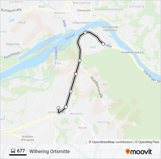 677 Bus Line Map