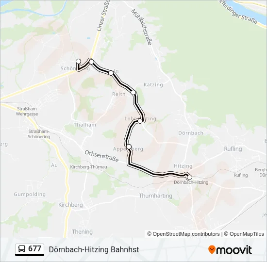 677 Bus Line Map