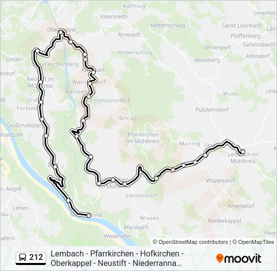 212 Bus Line Map