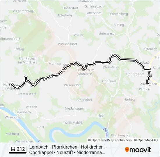212 Bus Line Map