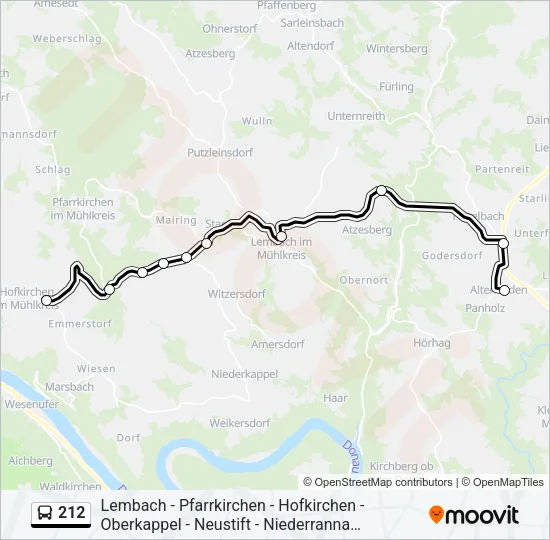 212 Bus Line Map