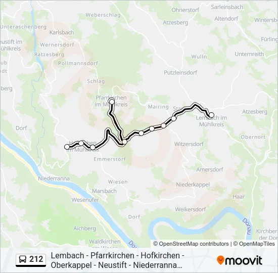 212 Bus Line Map