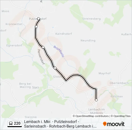 220 Bus Line Map