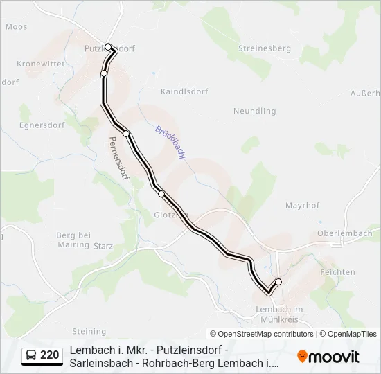 220 Bus Line Map