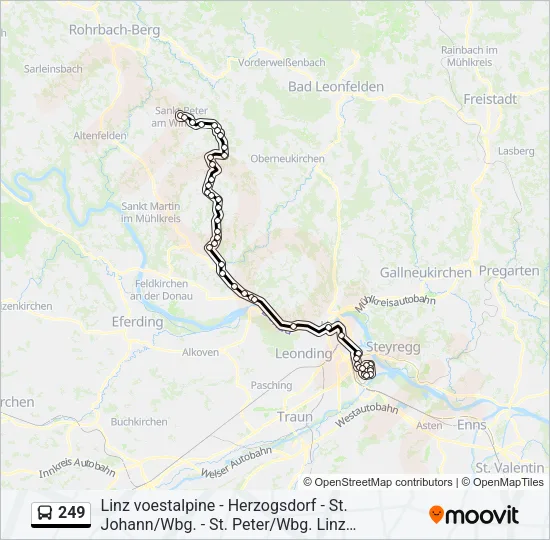 249 Bus Line Map