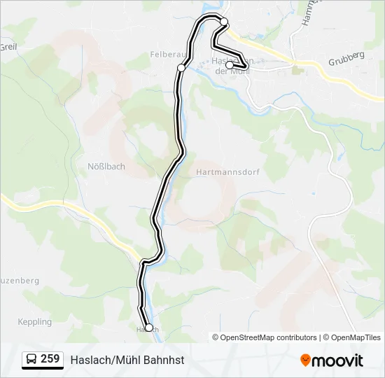 259 Bus Line Map