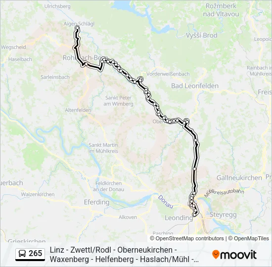 265 Bus Line Map