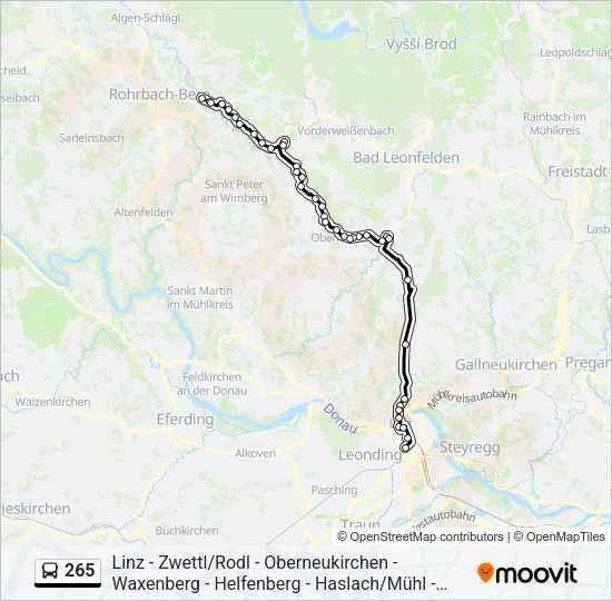 265 Bus Line Map