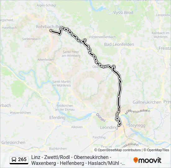 265 Bus Line Map