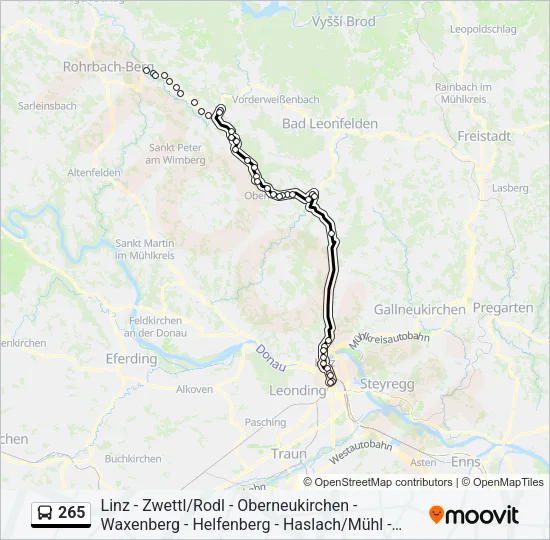 265 Bus Line Map