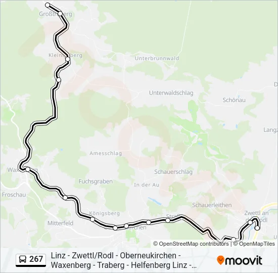 267 Bus Line Map