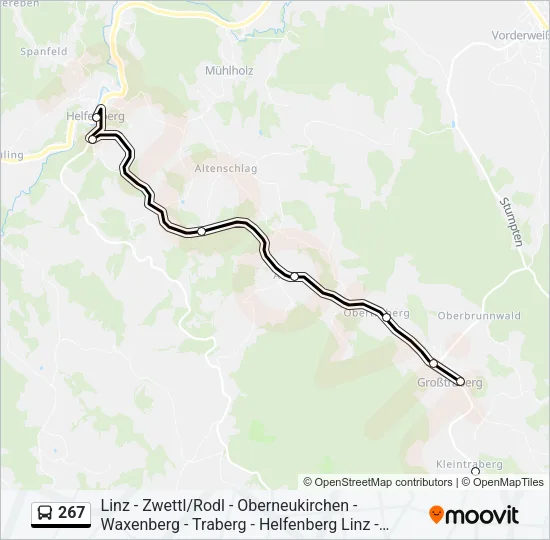 267 Bus Line Map