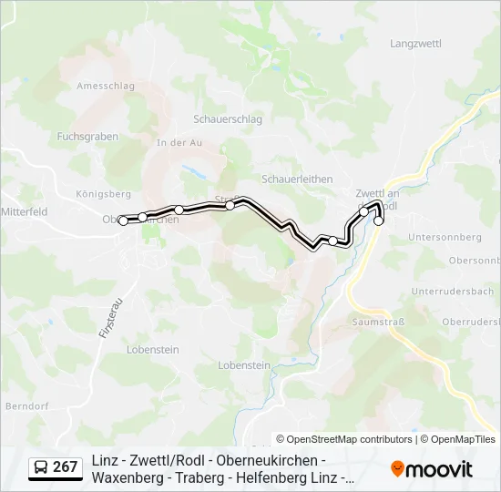 267 Bus Line Map