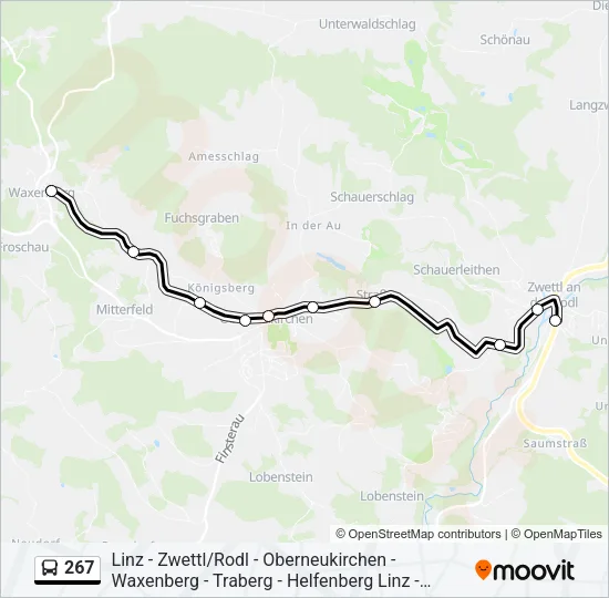 267 Bus Line Map
