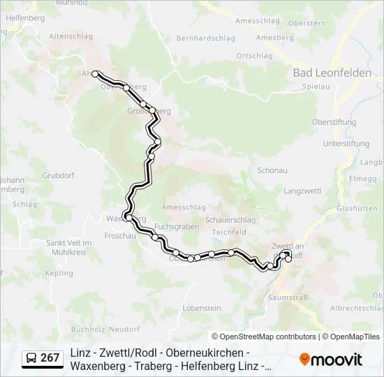 267 Bus Line Map