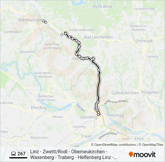 267 Bus Line Map