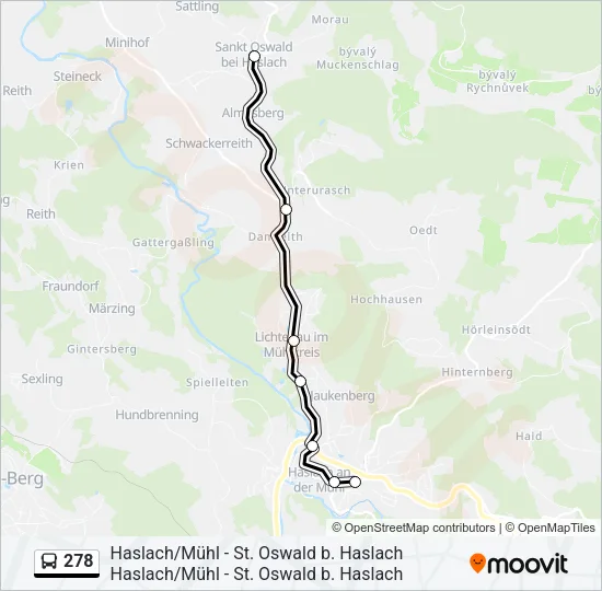 278 Bus Line Map