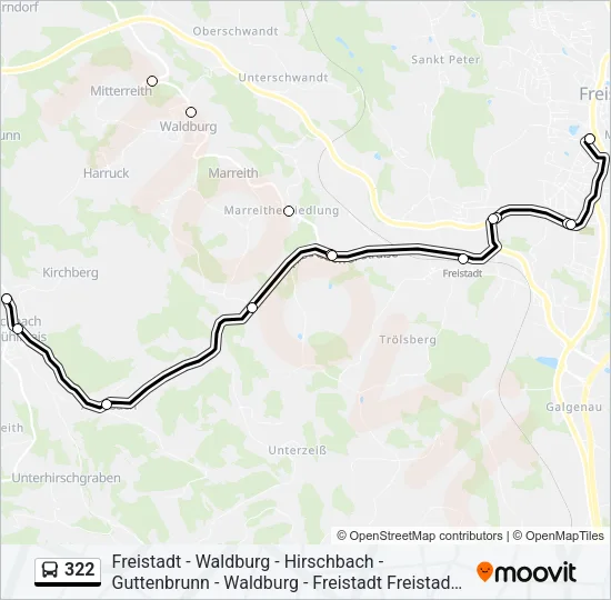 322 Bus Line Map