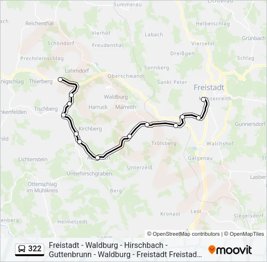 322 Bus Line Map