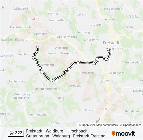 322 Bus Line Map