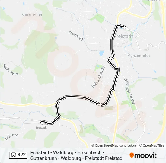 322 Bus Line Map