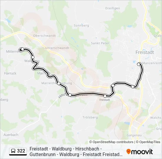322 Bus Line Map