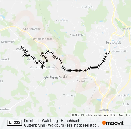 322 Bus Line Map