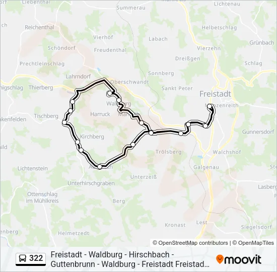 322 Bus Line Map