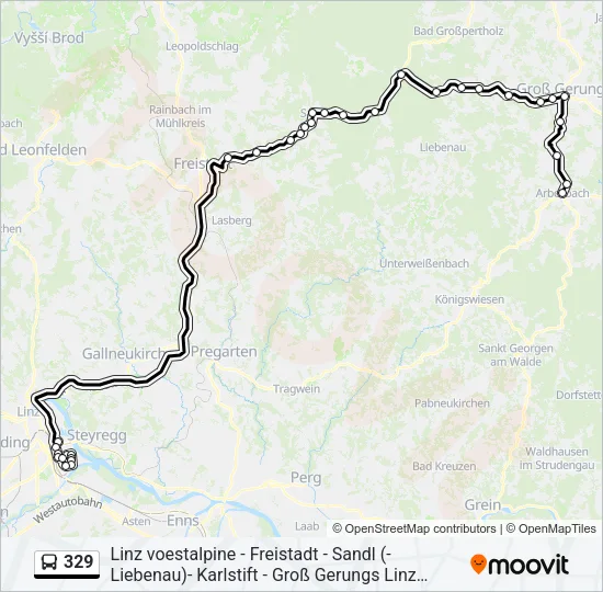 329 Bus Line Map