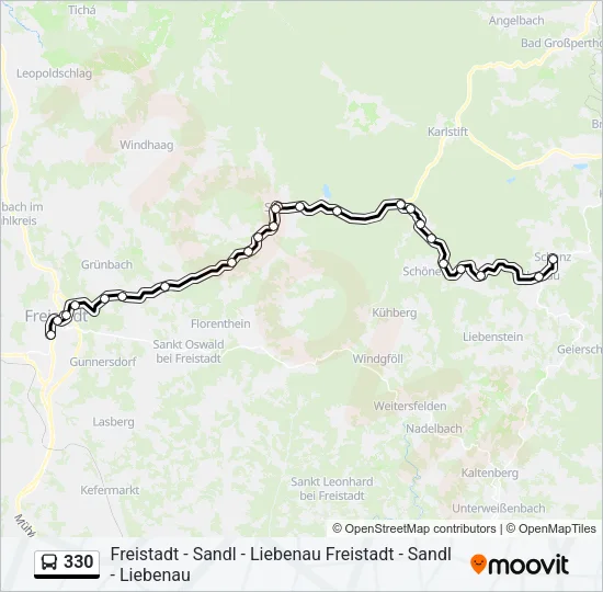330 Bus Line Map