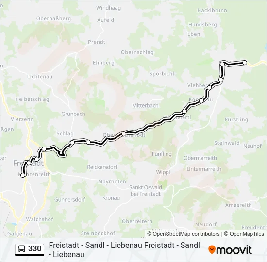 330 Bus Line Map