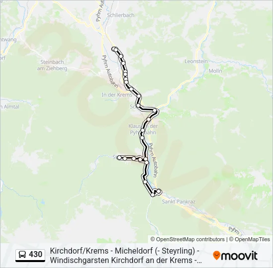 430 Bus Line Map