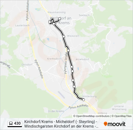 430 Bus Line Map