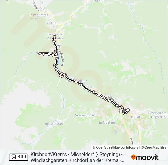 430 Bus Line Map