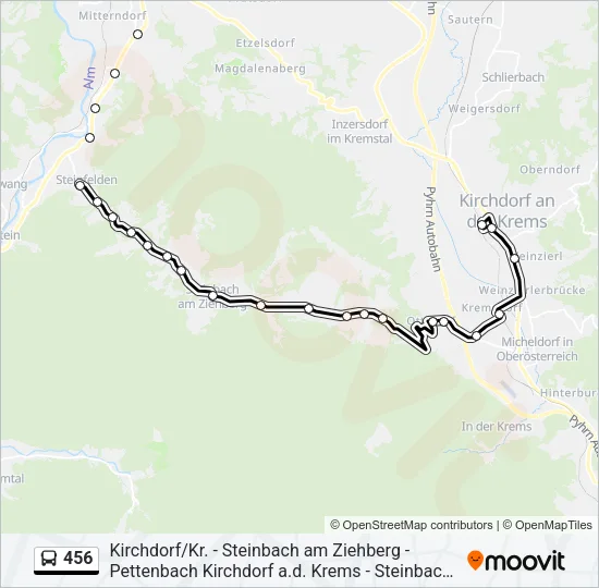 456 Bus Line Map