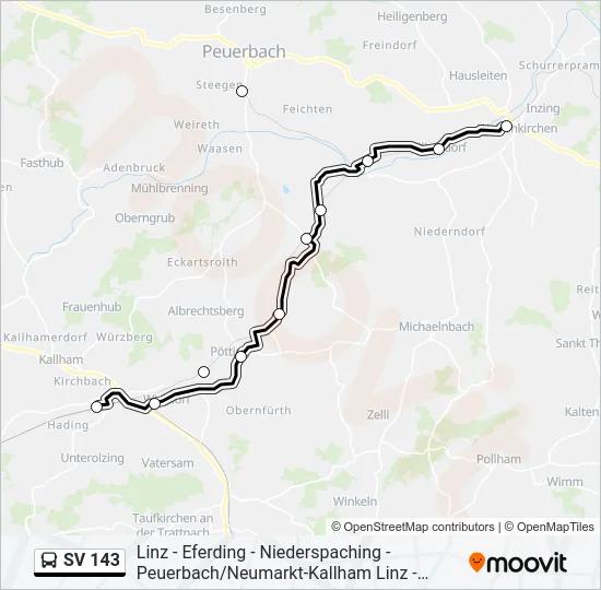 SV 143 Bus Line Map