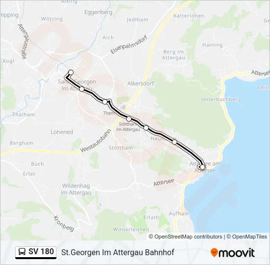 SV 180 Bus Line Map