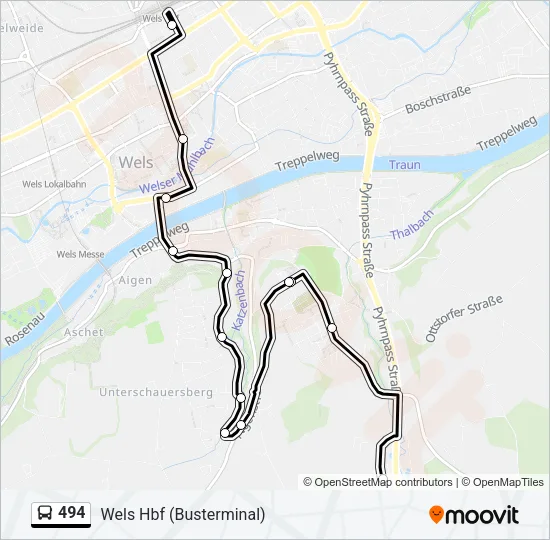 494 Bus Line Map