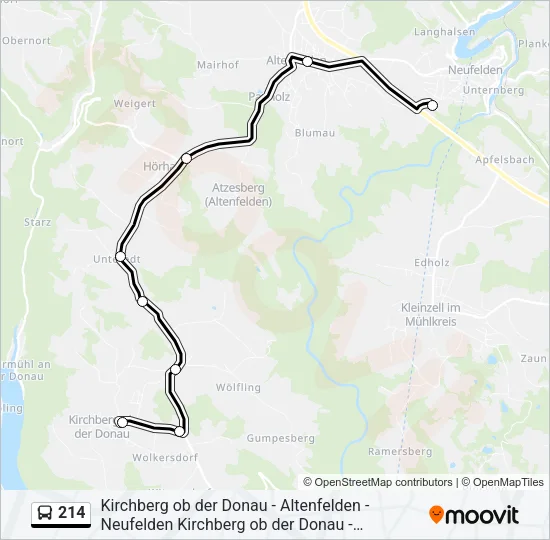 214 Bus Line Map